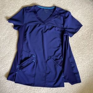 Navy Blue Scrubstar Performance Scrubs Top